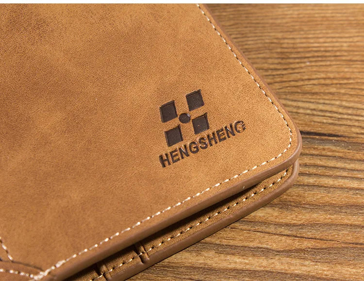 Vintage Leather Wallet For Men – Compact Card & ID Holder