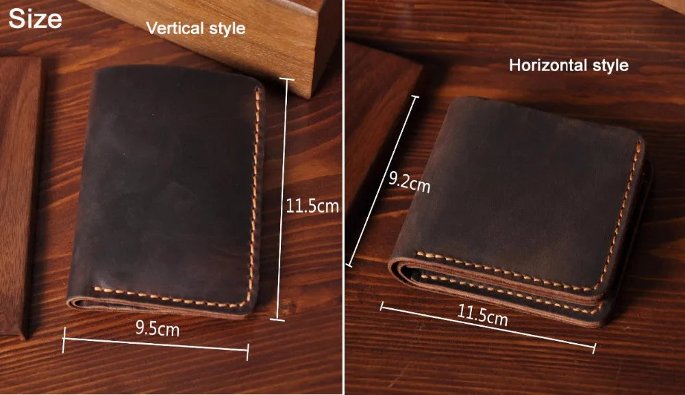Men's Handmade Leather Wallet – Vintage Style