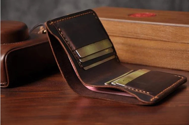 Men's Handmade Leather Wallet – Vintage Style