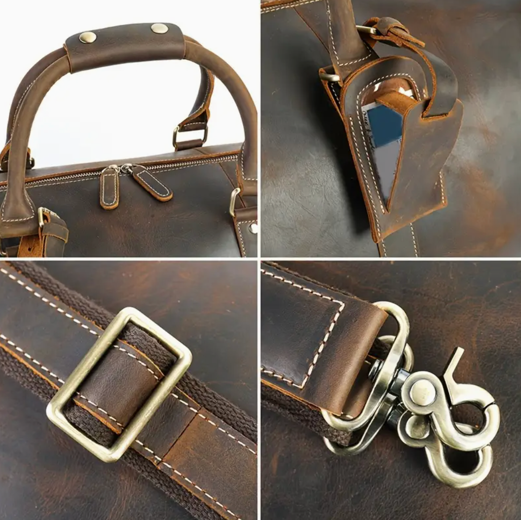Leather luxury bag with secret storage compartment | SECRETBAG