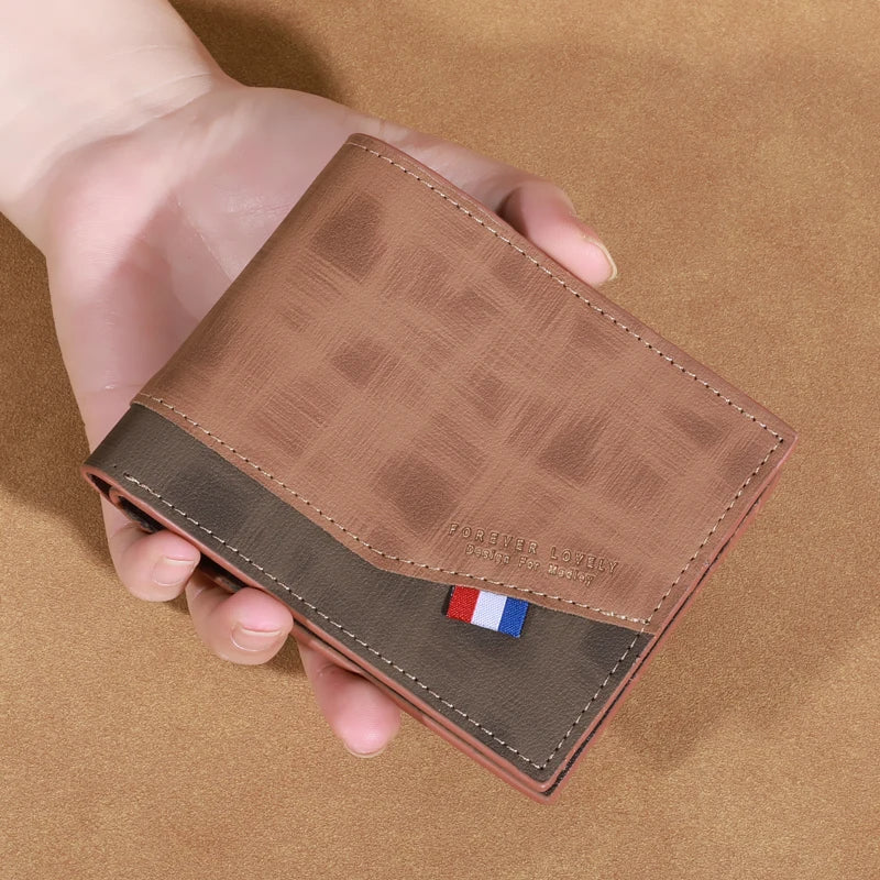 Leather Wallet for Men – Small with Photo & Coin Holder
