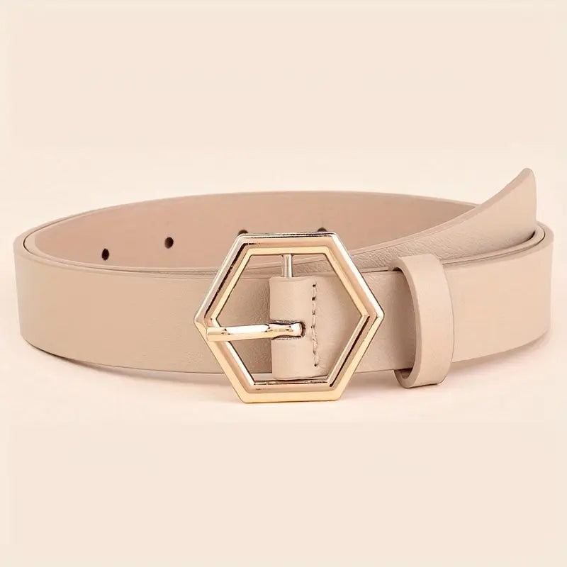 Elegant ladies' belt made from high-quality genuine leather - Fine line