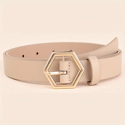 Elegant ladies' belt made from high-quality genuine leather - Fine line