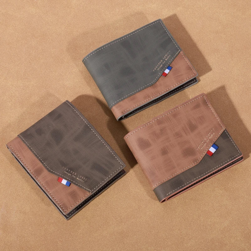 Leather Wallet for Men – Small with Photo & Coin Holder