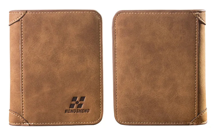 Vintage Leather Wallet For Men – Compact Card & ID Holder