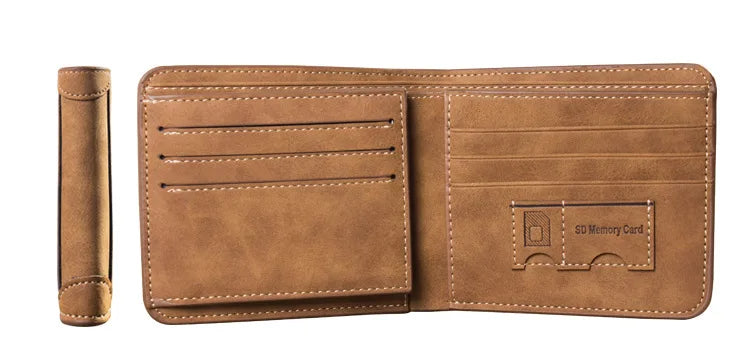 Vintage Leather Wallet For Men – Compact Card & ID Holder