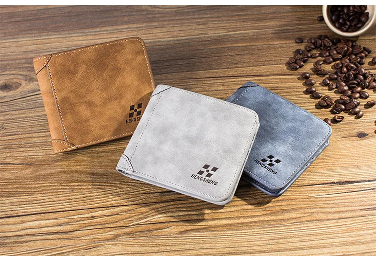 Vintage Leather Wallet For Men – Compact Card & ID Holder