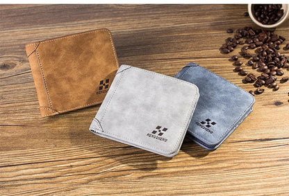 Vintage Leather Wallet For Men – Compact Card & ID Holder