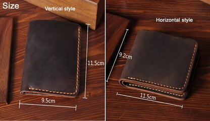 Men's Handmade Leather Wallet – Vintage Style