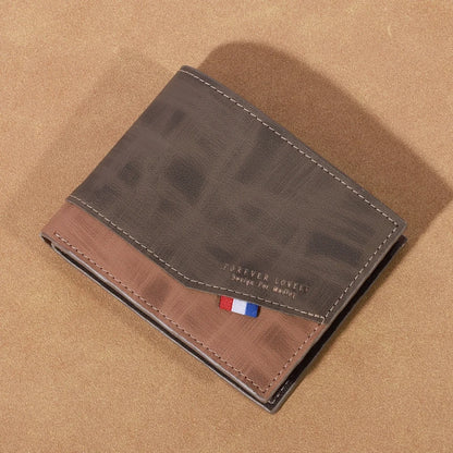 Leather Wallet for Men – Small with Photo & Coin Holder