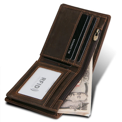 RFID Blocking Men's Wallet – Vintage Leather Bifold