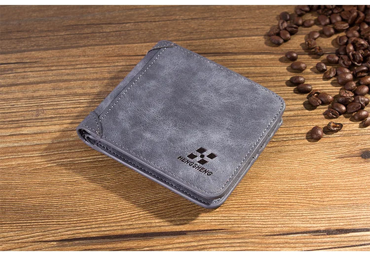 Vintage Leather Wallet For Men – Compact Card & ID Holder