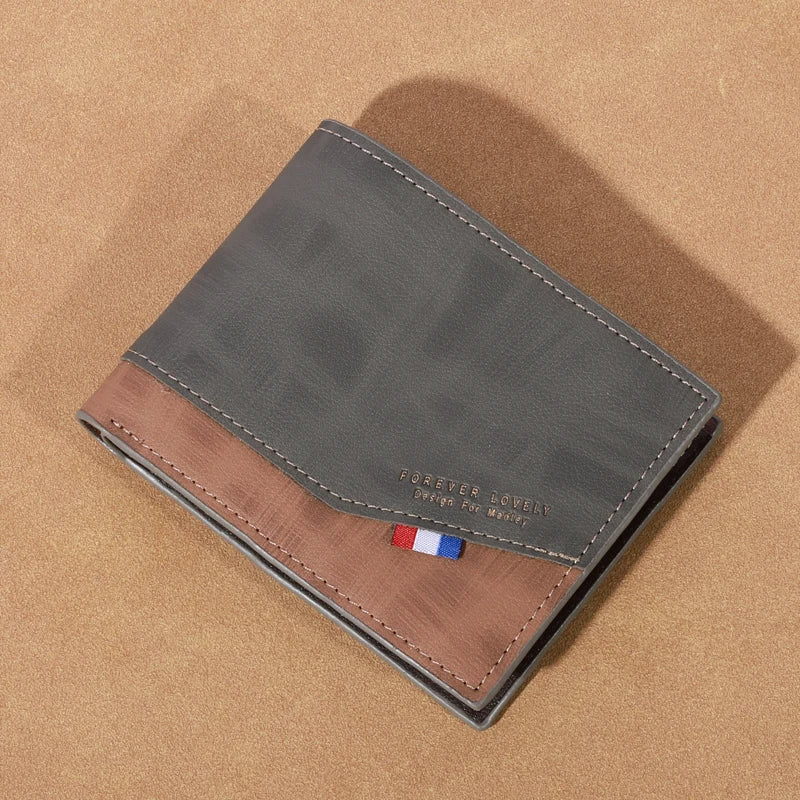 Leather Wallet for Men – Small with Photo & Coin Holder