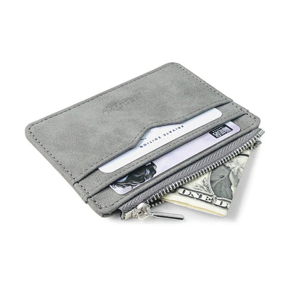 Compact Leather Wallet for Men – Minimalist Card & ID Holder