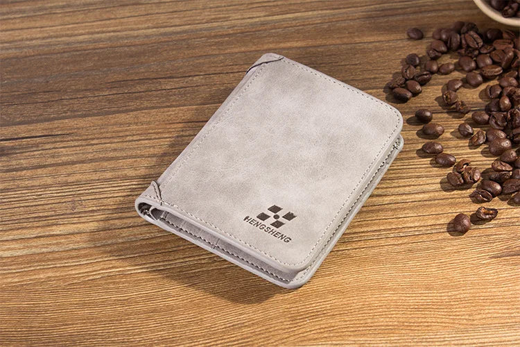 Vintage Leather Wallet For Men – Compact Card & ID Holder