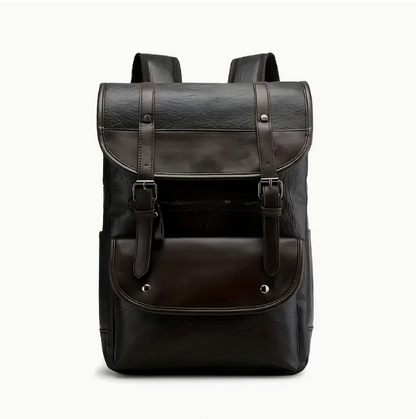 Multifunctional closure leather backpack | IDEALISM