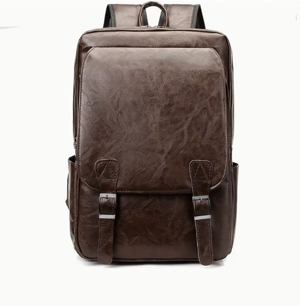 Vintage “FOR YOU” travel leather backpack