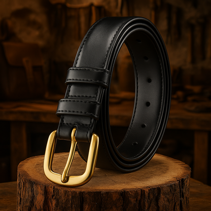 Evelyn`s Ladies Leather Belt Elegant & Narrow | Black