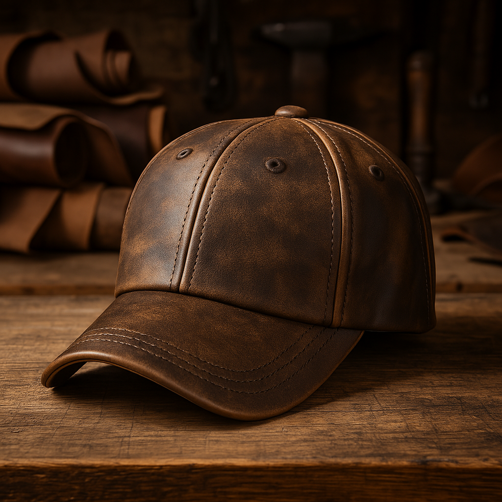 Evelyn`s leather cap