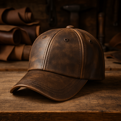 Evelyn`s leather cap