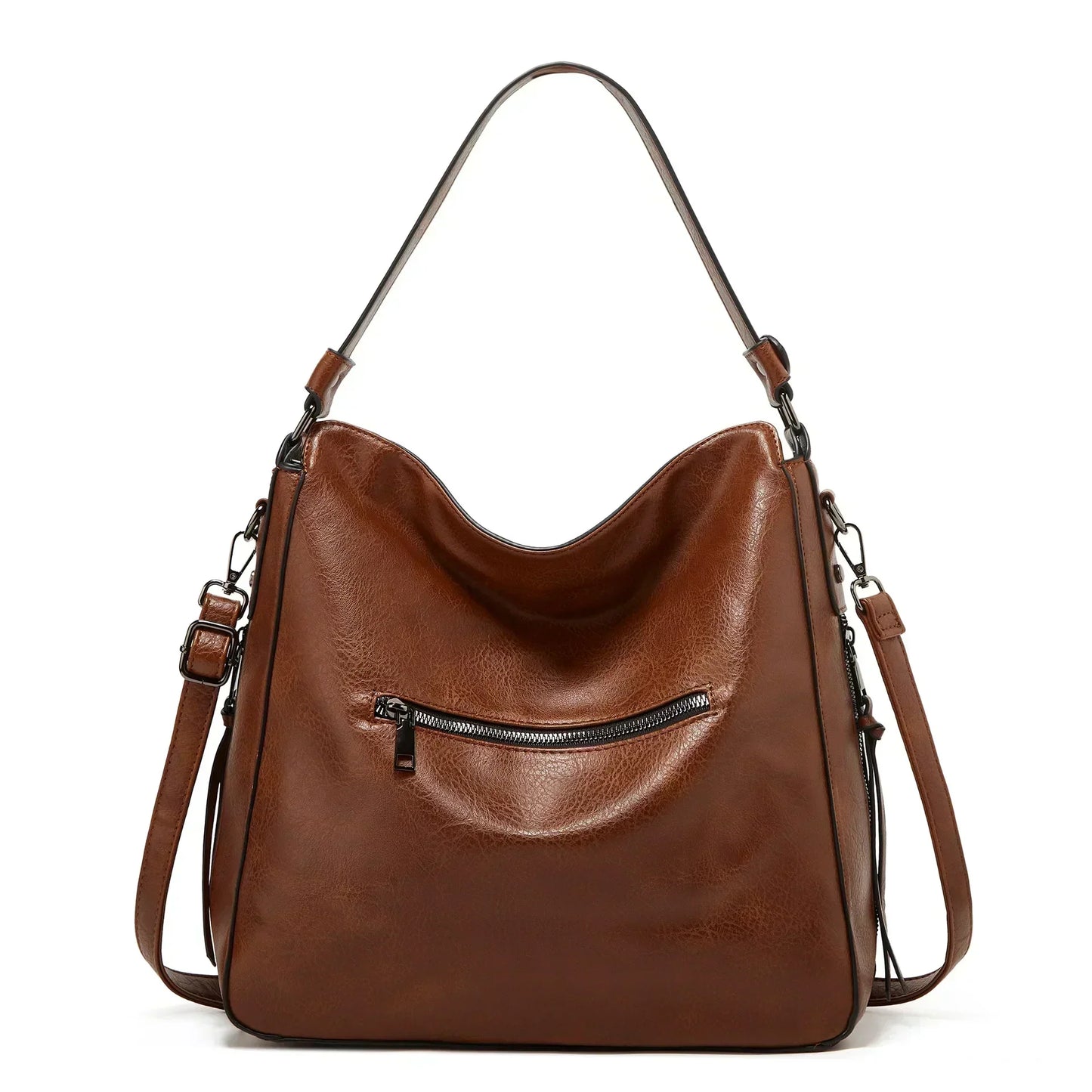 Evelyn's Vintage Charm | Leather Shoulder Bag