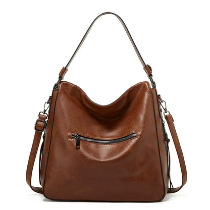 Evelyn's Vintage Charm | Leather Shoulder Bag