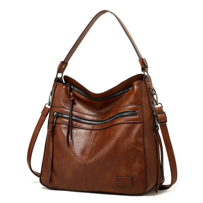 Evelyn's Vintage Charm | Leather Shoulder Bag