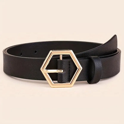 Elegant ladies' belt made from high-quality genuine leather - Fine line