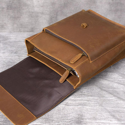 Leather business backpack | LUGANO